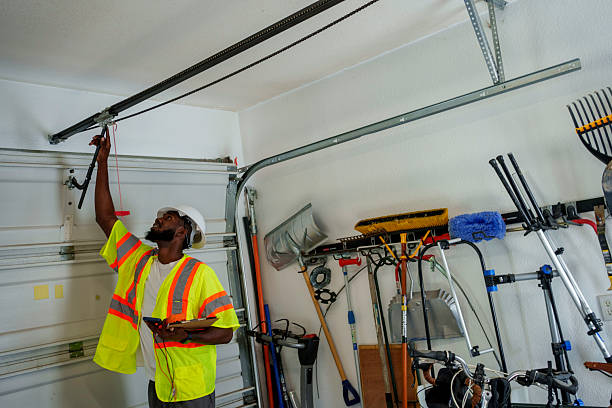 Professional Garage Door technician working in Cleora, OK